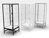 Glass Showcase Tower with 4 Adjustable Glass Shelves - DDKIT4