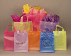 Frosted Color Shopping Bags - 8in.W x 4in.D x 11in.H - BFC8