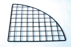 Plastic Coated Wire Quarter Round Grid Panels - Black - GSRB
