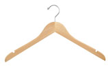 Wishbone Wood Hanger w/Dress Notch - Natural - 525