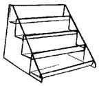 4-Tier Counter Display with Front Lip - 5795