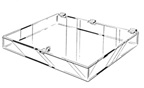*Closeout* Counter Top Case with Hinged Lid and Lock - 5866