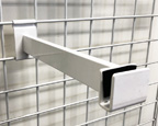 Closeout Hangrail Bracket for Rectangular Tubing in White - GWFBW