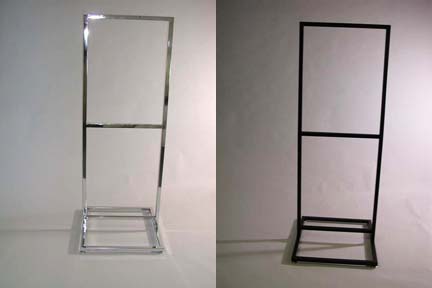 22in. x 28in. Double Bulletin Sign Holder w/ Rect Tubing Base - BH55