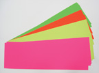 7in. x 22in. 4- NEON color asst. sign cards - CB722