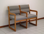 Valley Series Double Sled Base Chair with Arms - DW12
