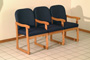 Triple Sled Base Chair with Arms - DW73