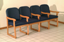 Quadruple Sled Base Chair with Arms - DW74