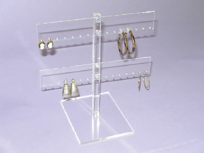 Double Cross Bar Acrylic Earring Display - EHA1