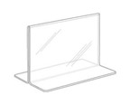 Two Sided Acrylic Counter Top Signholder - 7in. x 5 1/2in. - 5451