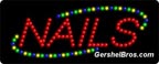 Nails Oval L.E.D. Sign - LED22326