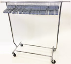 Folding Salesman Rack w/ 100 Gray Hangers - RCSGHK