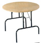 Round Display Table with Folding Legs