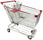 Medium Shopping Cart in Chrome
