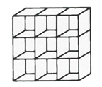 Single-Sided Glass Cube Unit - 3 High, 3 Wide w/ 12in. x 16in. Glass - SS33B