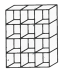 Single-Sided Glass Cube Unit - 4 High, 3 Wide w/ 12in. x 12in. Glass - SS34A