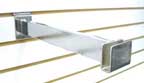 Slatwall 12in. Hangrail Bracket for Rectangular Tubing - Chrome - SWFBC