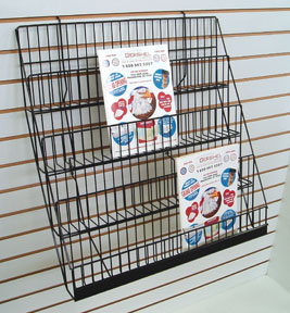 Sturdy Wire Literature Holder for Slatwall or Pegboard 4 Level - SWL4