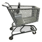 Used Gray Plastic Shopping Carts - USCPC10