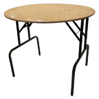 Used Round Display Table with Folding Legs - URFT36