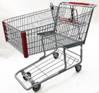  Used Metal Shopping Cart - Gray - USCKM
