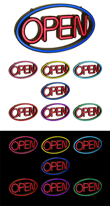 LED Open Sign with Animation - OV2B